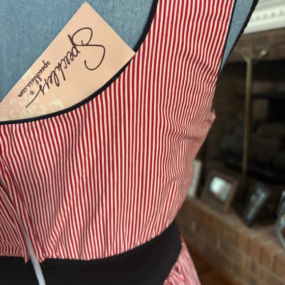 SPEECHLESS JUNIORS SIZE 7 DRESS SLEEVELESS RED WHITE & BLACK- SUNDRESS - Picture 4 of 4